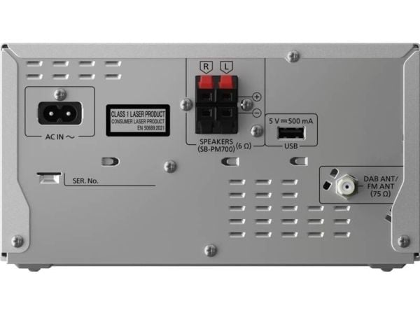 Panasonic SC-PM704 - Mikrosystem - 80 watt (totalt) - sølv