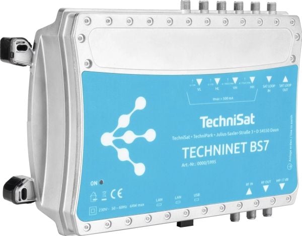 TechniSat Techninet BS7, 950 - 2150 MHz, 75 O, 98 dBµV, 46 - 862 MHz, 45 dB, 16-QAM, 32-QAM, 64-QAM, 128-QAM, 256-QAM