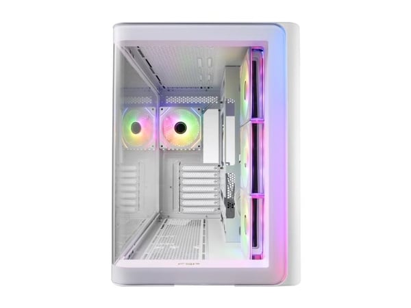 FSP M580-BA, Midi Tower, PC, Hvit, ATX, Micro ATX, Mini-ITX, Glass, SPCC, Spilling