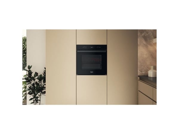 Whirlpool W Collection WOI6A8FPT1SBA - Ovn - med dampfunksjon - innebygd - fordypning - bredde: 56 cm - dybde: 55 cm - høyde: 58.3 cm - med selvren...