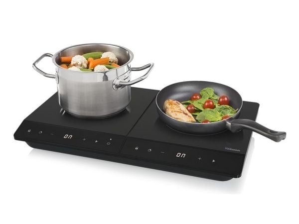 Induktionsplatta Dual IK-6162 19&amp;16cm LCD kosketusnäyttöön