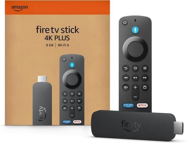 Amazon Fire TV Stick 4K Plus - AV-spiller - 8 GB - 4K UHD (2160p) - 60 fps - HDR