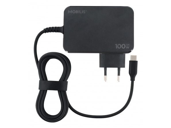 Mobilis - Strømadapter - GaN - 100 watt - PD/PPS, PD, Fast Charge (USB-C) - svart - Europa