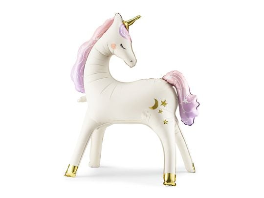 PartyDeco FB247, Ilmapallo, Kalvo, Monivärinen, Poika/tyttö, Einhorn, 860 mm