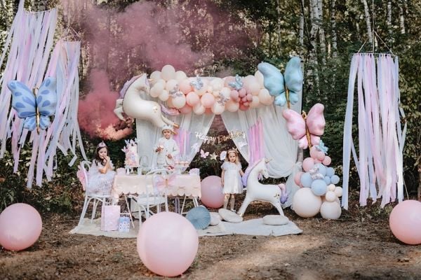 PartyDeco FB247, Ilmapallo, Kalvo, Monivärinen, Poika/tyttö, Einhorn, 860 mm