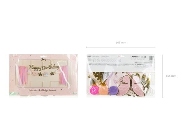 PartyDeco GRL120, Vimpler, Papir, Flerfarget, Bursdag, Jente, 2300 mm