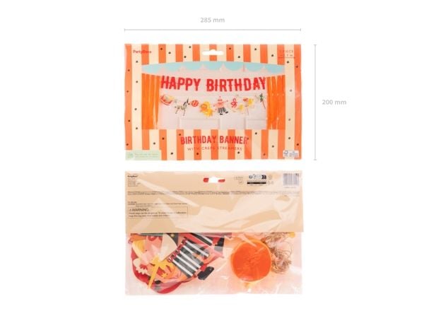 PartyDeco GRL122, Vimpler, Papir, Flerfarget, Bilde, Bursdag, Vegg