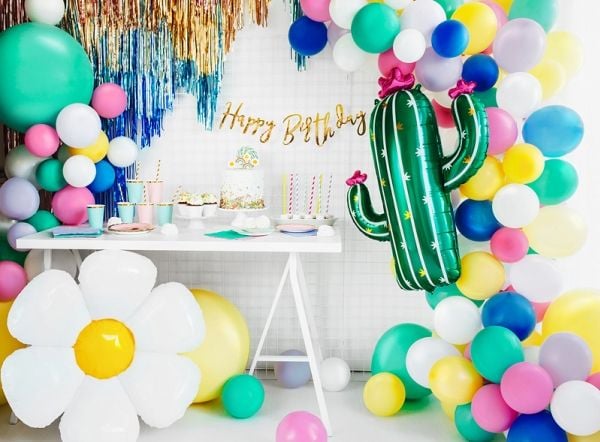 PartyDeco GRL75-019M, Vimpler, Papir, Gull, Bursdag, Vegg, Gutt/Jente
