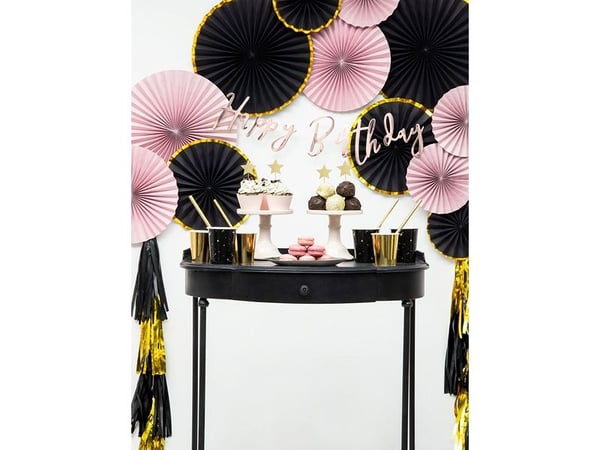 PartyDeco GRL75-019R, Vimpler, Papir, Rosegull, Bursdag, Vegg, Gutt/Jente