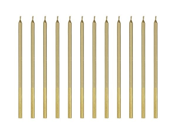 PartyDeco SCD-4-019, Stearinlys, Gull, 12 stykker