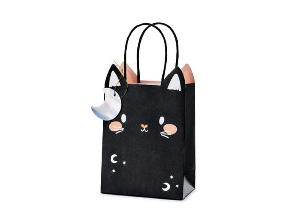 PartyDeco TNP26, Gavepapirbag, Svart, Bilde, Halloween, Matt, Inne/Ute