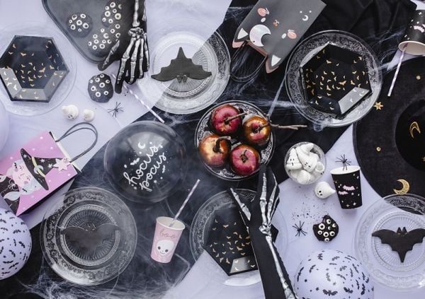 PartyDeco TNP26, Gavepapirbag, Svart, Bilde, Halloween, Matt, Inne/Ute