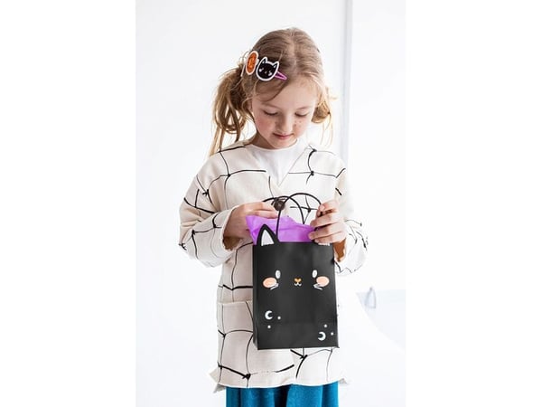 PartyDeco TNP26, Gavepapirbag, Svart, Bilde, Halloween, Matt, Inne/Ute