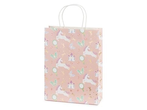 PartyDeco TNP38, Gavepapirbag, Flerfarget, Rosa, Mønster, Gratulasjoner, Glanset/matt, Til enhver anledning
