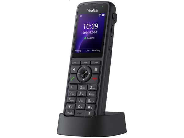 Yealink AX86R - Trådløs VoIP-telefon - med Bluetooth-grensesnitt med anrops-ID/samtale venter - IEEE 802.11a/b/g/n/ac/ax (Wi-Fi) / Bluetooth 5.0 - ...