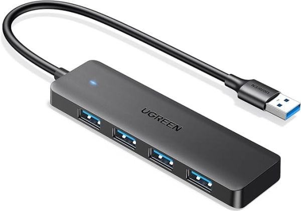 USB HUB Ugreen-sovitin UGREEN 4in1 25851 USB-A 4x USB-A Hubiin (musta)