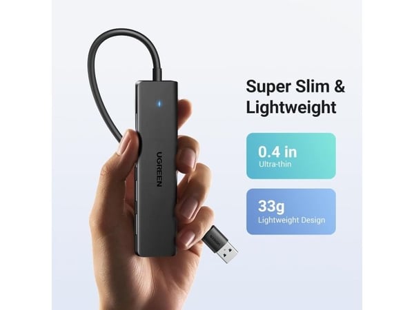 USB HUB Ugreen-sovitin UGREEN 4in1 25851 USB-A 4x USB-A Hubiin (musta)