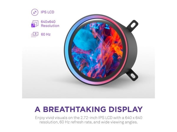 NZXT Kraken Elite 420 RGB, Alt-i-ett væskekjøler, 14 cm, Svart