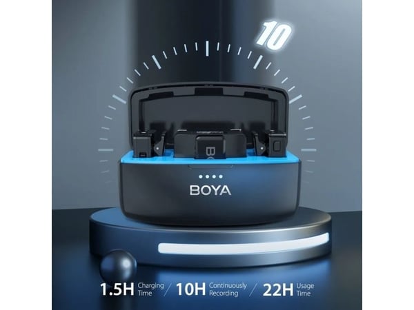 BOYA BOYAMIC, Lavalier-mikrofon, 200 m, Retningsuavhengig, 20 - 20000 Hz, Kameramonteringsmottaker, Sort, Blå, Rød