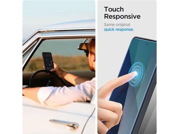 Spigen GLAS.tR Slim - Skjermbeskyttelse for mobiltelefon - glass (en pakke 2) - for Xiaomi Redmi Note 13