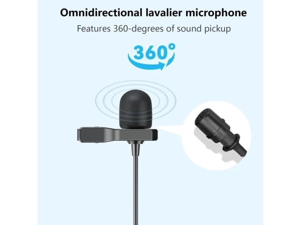 BOYA BY-M1 PRO II, Lavalier/lapel-mikrofon, -32 dB, 50 - 20000 Hz, 78 dB, Retningsuavhengig, Koblet med ledninger (ikke trådløs)