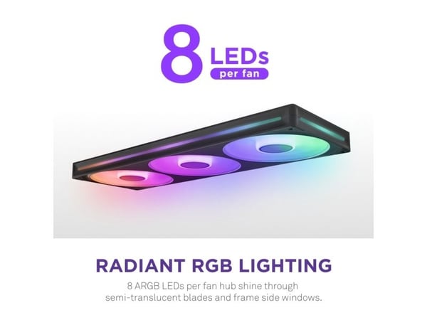 NZXT F Series F420 RGB Core - Enkeltramme vifte enhet - 120 mm - svart