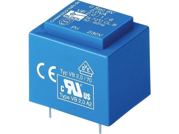 Printtransformator Block VB 2,8/1/18 1x230 V/1x18 V AC 2,80 VA 155 mA