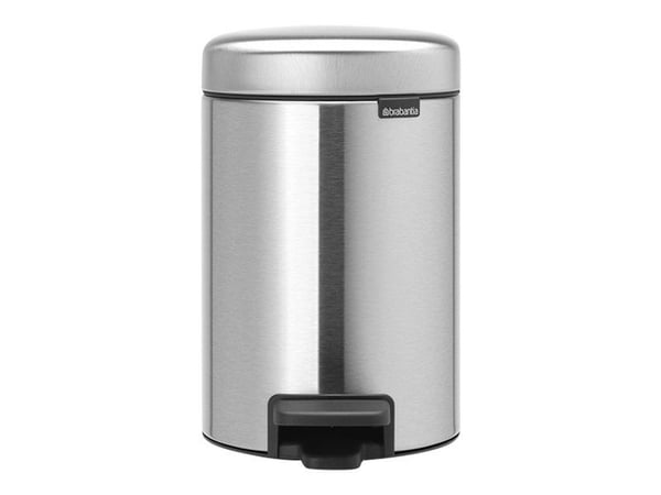 Brabantia newIcon - Søppelbøtte - flipp-lokk - 3 L - fotpedal - mattstål