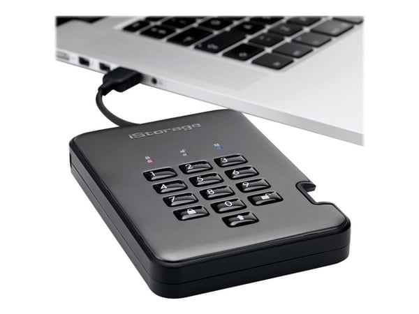 iStorage diskAshur PRO² - SSD - kryptert - 1 TB - ekstern (bærbar) - USB 3.1 - 256-bit AES-XTS, 256-bits SHA, FIPS 197 - TAA-samsvar