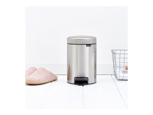 Brabantia newIcon - Søppelbøtte - flipp-lokk - 3 L - fotpedal - mattstål