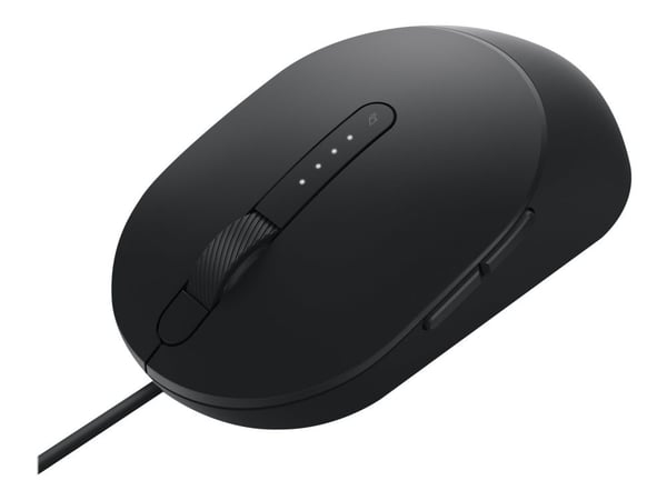 Dell MS3220 - Mus - laser - 5 knappar - kabelansluten - USB 2.0 - svart - med 3 års avancerad utbytesservice