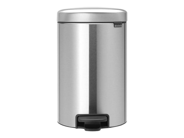Pedalspand Brabantia Newlcon 12 ltr. stål mat sort