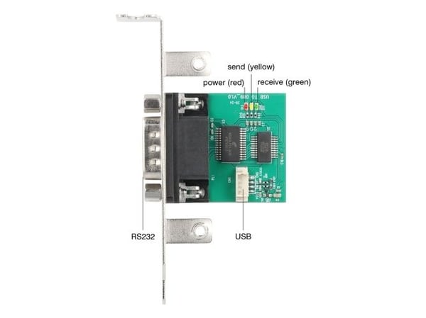 Delock - Seriell adapter - USB (hann) til DB-9 (hann) med mutre - 30 cm - støtter RS-232 seriell grensesnitt