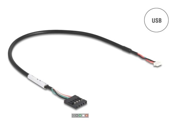 Delock - Seriell adapter - USB (hann) til DB-9 (hann) med mutre - 30 cm - støtter RS-232 seriell grensesnitt