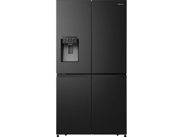 Hisense RQ760N4SBFE, Fristående, Amerikansk dörr, Svart, Röra, LED, På dörren