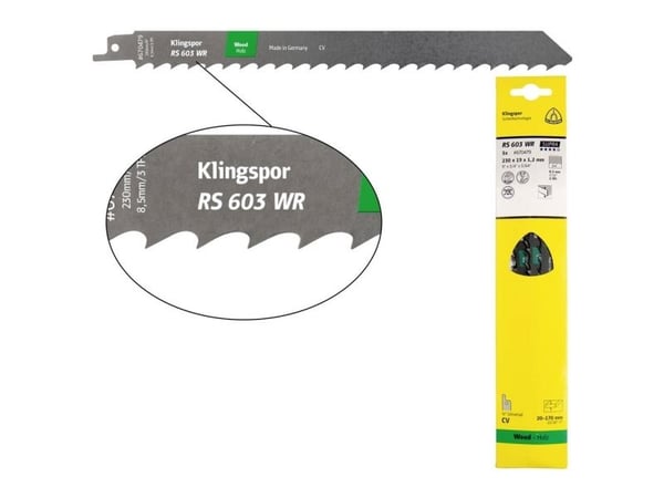KLINGSPOR sagblad til stiksag: 150x19x1,2 mm RS 603 WR (/5 stk.)