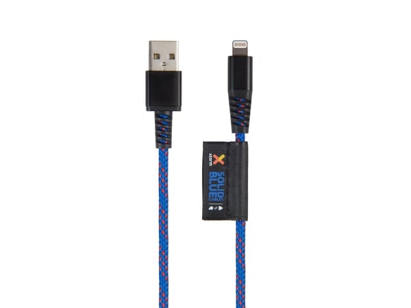 Xtorm Solid Blue, 1 m, Lightning, USB A, Blå, Rak, Rak