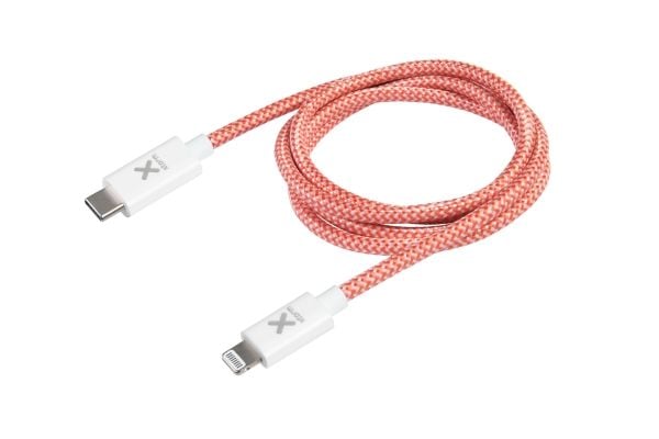 Xtorm CX027, 1 m, USB C, Lightning, Uros, Uros, Punainen, Valkoinen