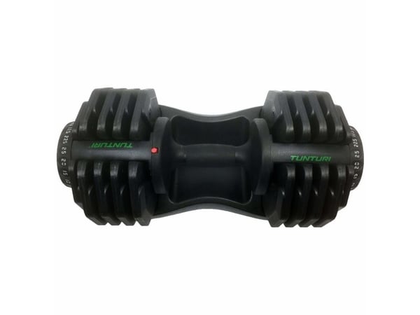 Tunturi 14TUSCL383, justerbar dumbbell, Sort, 25 kg, 42,5 cm, 1 stykker