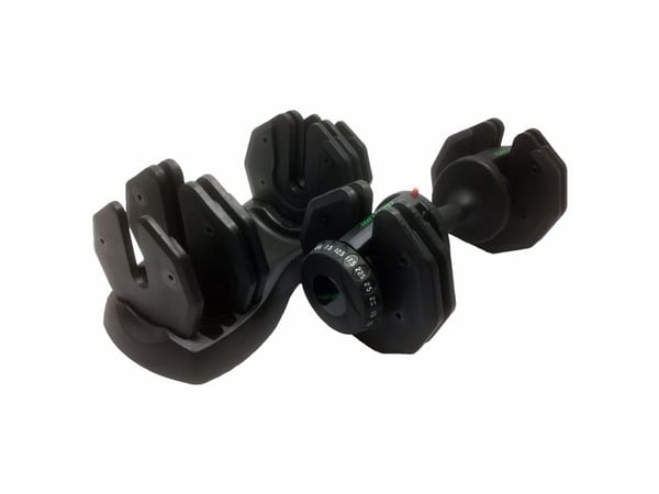 Tunturi 14TUSCL383, justerbar dumbbell, Sort, 25 kg, 42,5 cm, 1 stykker