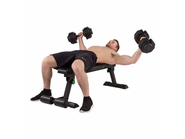 Tunturi 14TUSCL383, justerbar dumbbell, Sort, 25 kg, 42,5 cm, 1 stykker