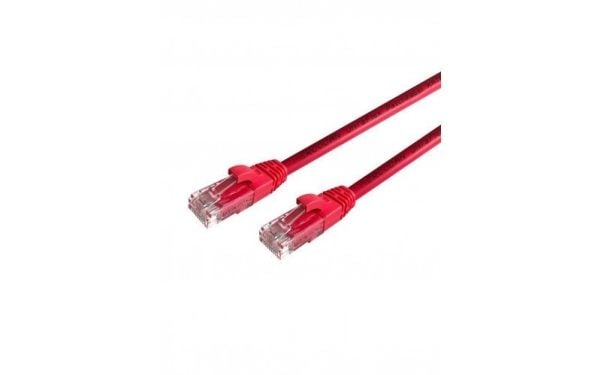 Mercodan UltraFlex Patchkabel KAT6 UTP, 3,0m, Rød, LSZH Halogenfri, AWG26, kobber, FLUKE testet, 3 m, Cat6, U/UTP (UTP), RJ-45, RJ-45, Rød