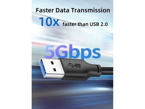 Cabletime CT-C160-U3-AMAMN-B2, 2 m, USB A, USB A, USB 3.2 Gen 1 (3.1 Gen 1), 5 Gbit/sek, Sort