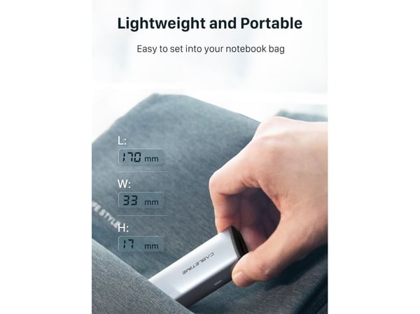 USB-C-keskitin, 4x USB-A-porttia, USB 3.2 Gen 1, 5Gbps, tilaa