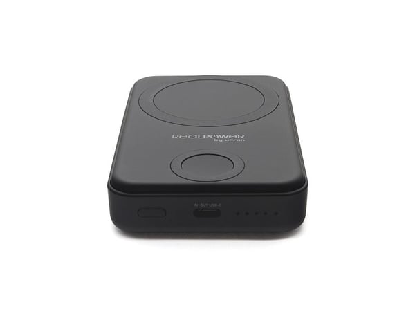RealPower 444408, 10000 mAh, Trådløs lading, Sort