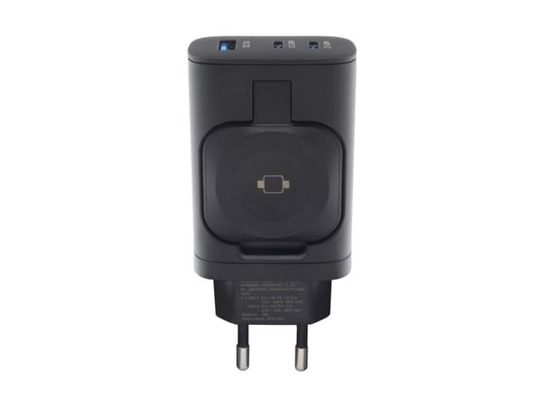 RealPower 450476, Innendørs, AC, Trådløs lading, Svart