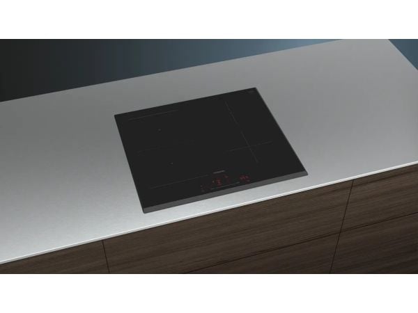 Siemens iQ500 ED65KHSB1E - Induksjonskomfyrtopp - 4 plater - Nisje - bredde: 56 cm - dybde: 49 cm - U-Facette - svart
