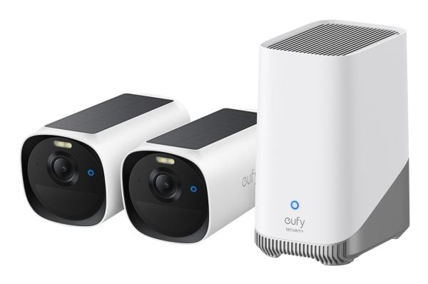 Eufy eufyCam E40 2-Cam Kit + HomeBase S380, IP-turvakamera, Ulkona, Langallinen & langaton, Seinä, musta, Valkoinen, Luoti (muoto)