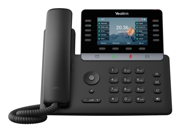 Yealink SIP-T74W - VoIP-telefon med anrops-ID/samtale venter - IEEE 802.11a/b/g/n/ac/ax (Wi-Fi) / Bluetooth 5.0 - 10-veis anropskapasitet - SIP, SI...