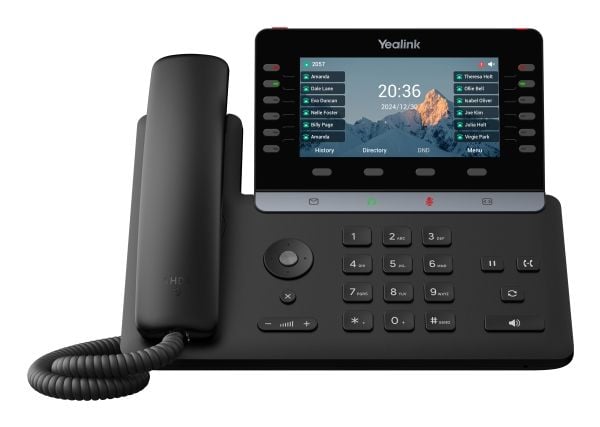 Yealink -SIP-T85W, IP Phone, musta, Langaton ja lankaluuri, Vastaanotto, 1000 entries, Painikkeet